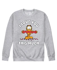 Airwaves Men's Garfield Love You This Much Fleece Sweatshirt