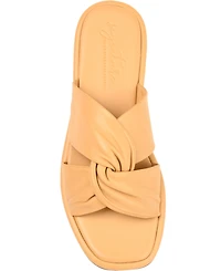 Journee Signature Women's Kanndice Twisted Slip-On Sandals