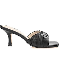 Journee Signature Women's Juliette Leather Open Toe Dress Sandals