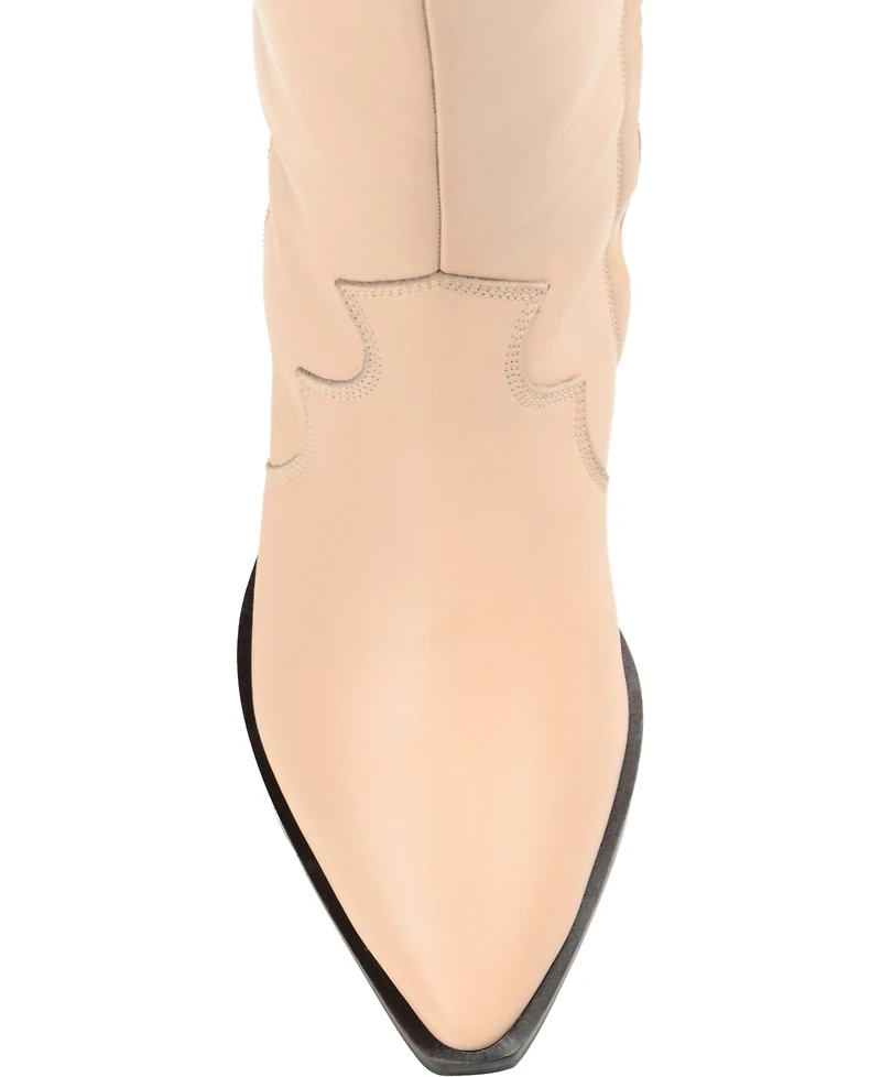 Journee Signature Women's Pryse Western Knee High Boots