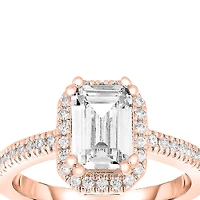 Sterling Silver Asscher-cut Cubic Zirconia Ring