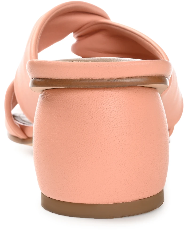 Journee Signature Women's Charlize Twisted Slip On Dress Sandals