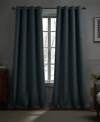 G.H. Bass Co. Outdoor River Diamond Grommet Blackout Set 2 Panels Collection