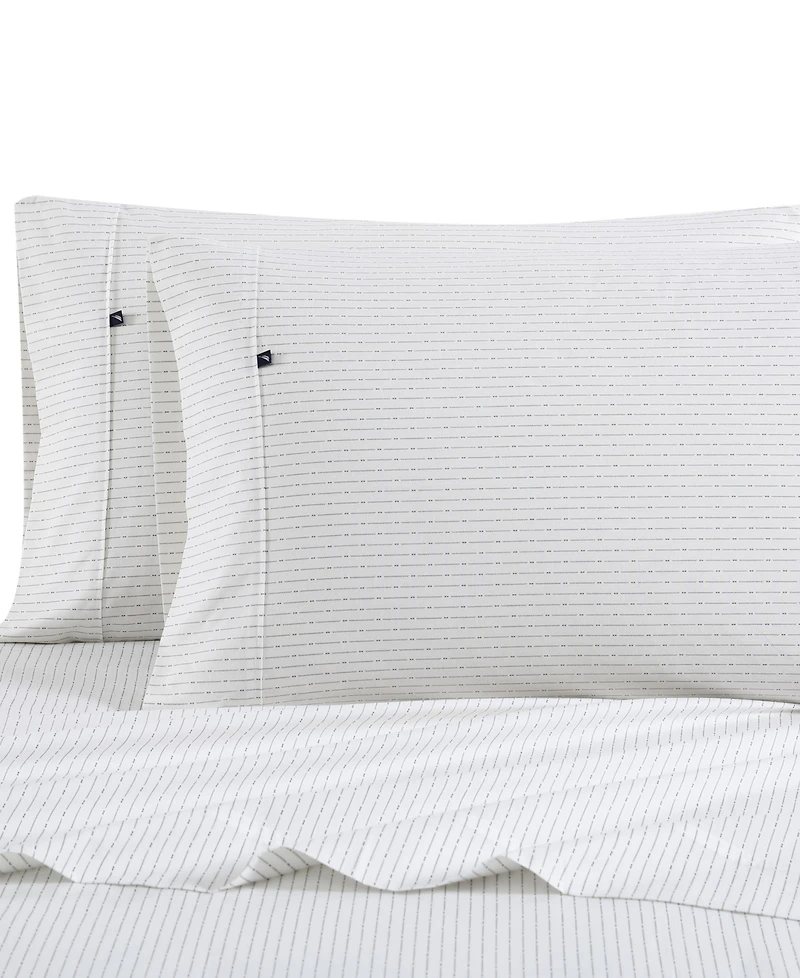 Nautica Buoy Line Cotton Percale 4-Piece Sheet Set, King