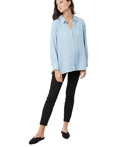 Women's Maternity Classic Denim Shirt