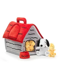 Lambs & Ivy Classic Snoopy Interactive Plush Doghouse with 5 Stuffed Animal Toys