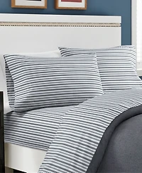 Nautica Coleridge Stripe Cotton Percale 4-Piece Sheet Set
