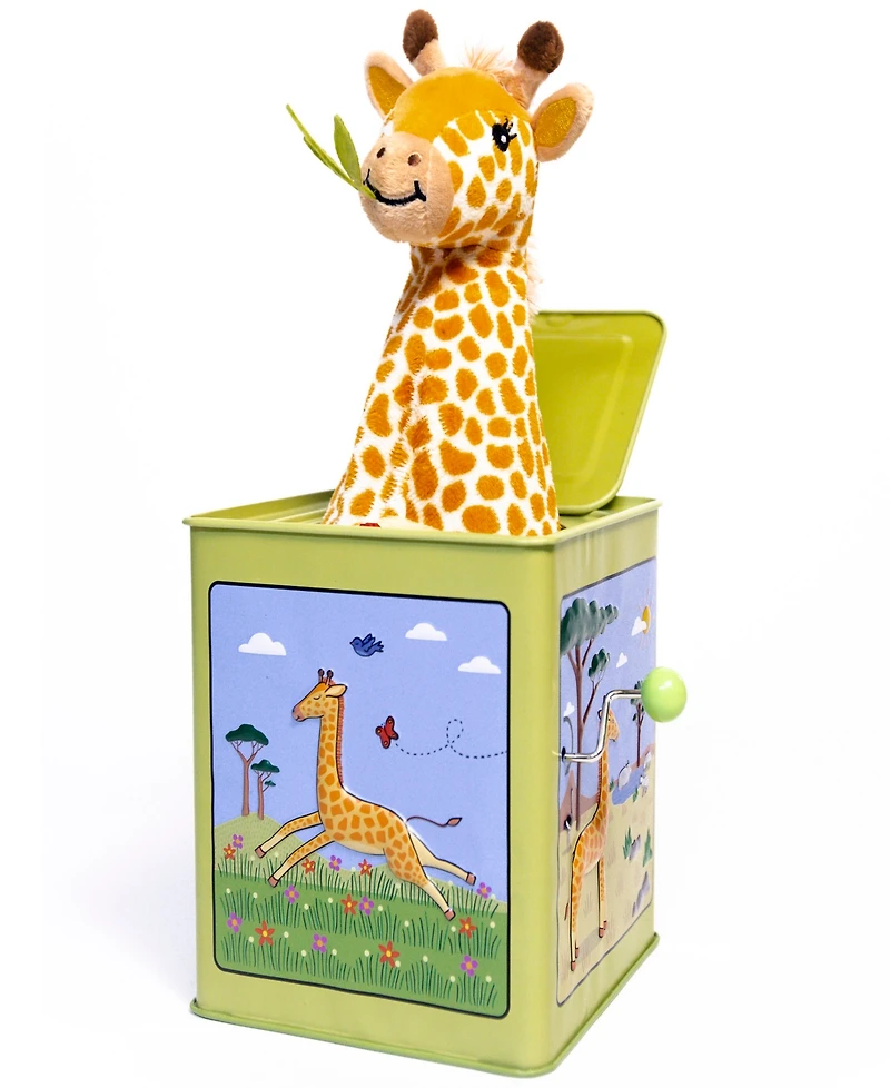 Jack Rabbit Creations Vintage-Like Tin Toy Giraffe Jack in the Box Jack Rabbit Creations