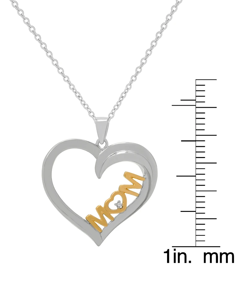 Macy's Diamond Accent Mom Heart Pendant