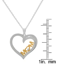 Macy's Diamond Accent Mom Heart Pendant