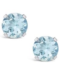 Macy's Gemstone Stud Earrings 10k White Gold