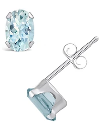 Macy's Gemstone Stud Earrings 10k White Gold