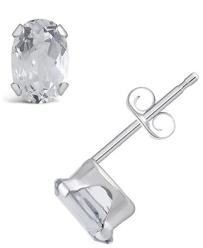 Macy's Gemstone Stud Earrings 10k White Gold