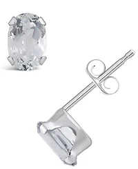 Macy's Gemstone Stud Earrings 10k White Gold