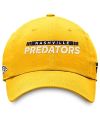 Men's Fanatics Gold Nashville Predators Authentic Pro Rink Adjustable Hat