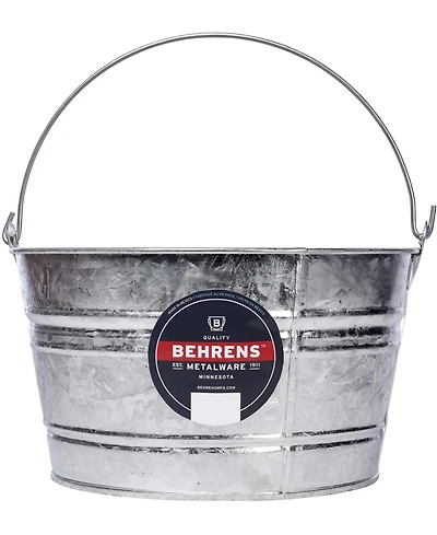 Behrens Hot-Dipped Galvanized Steel Utility Pail 4.25 gal - Silver
