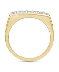 Men's Diamond Cluster Ring (1/2 ct. t.w.) Sterling Silver or 14k Gold-Plated