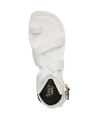 Franco Sarto Women's Ina Toe Loop Ankle Strap Stacked Heel Sandals