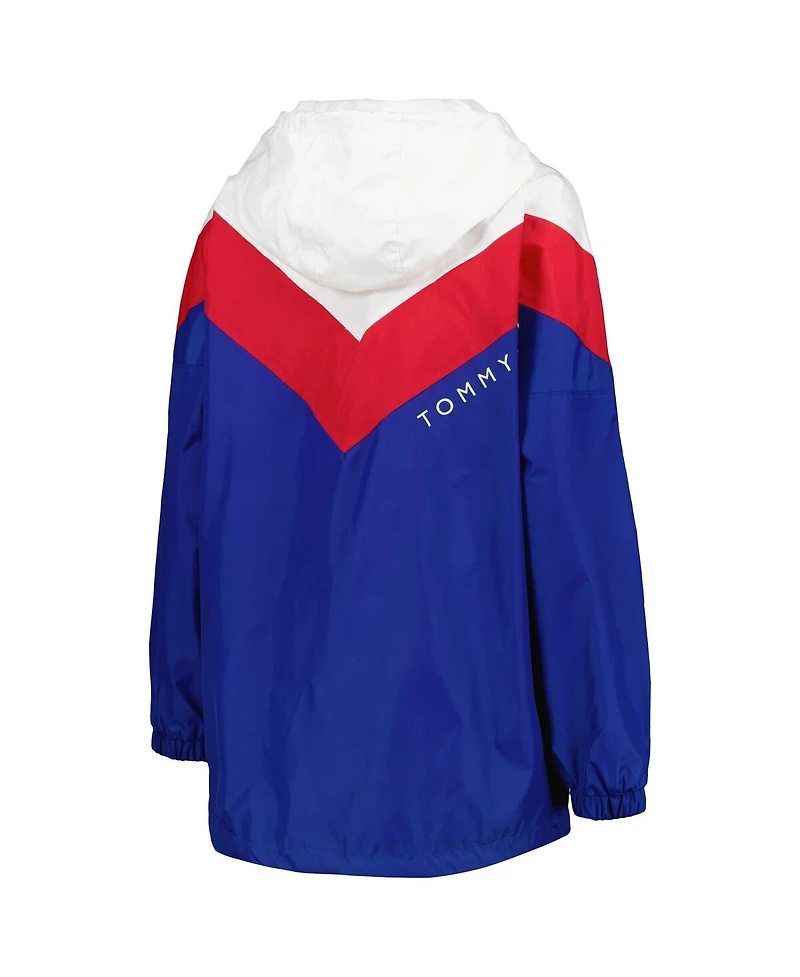 Women's Tommy Hilfiger Blue, Red New York Rangers Staci Half-Zip Windbreaker Jacket