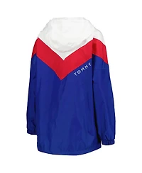 Women's Tommy Hilfiger Blue, Red New York Rangers Staci Half-Zip Windbreaker Jacket
