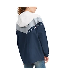 Women's Tommy Hilfiger White, Navy Dallas Cowboys Staci Half-Zip Hoodie Windbreaker Jacket