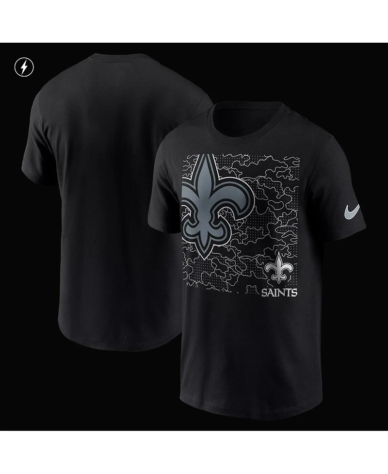 Men's Nike Black New Orleans Saints Rflctv T-shirt