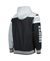 Men's G-iii Sports by Carl Banks Black, Gray Las Vegas Raiders Extreme Full Back Reversible Hoodie Full-Zip Jacket