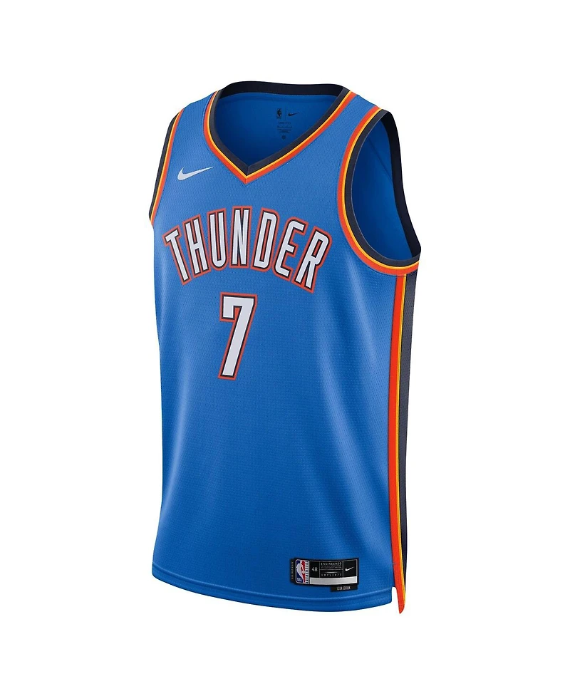 Unisex Nike Chet Holmgren Oklahoma City Thunder Blue 2022 Nba Draft First Round Pick Player Swingman Jersey - Icon Edition