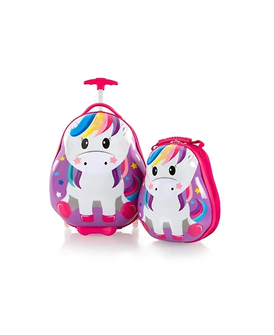 Heys Travel Tots 2 Piece Unicorn Lightweight Kids Luggage and Backpack Set