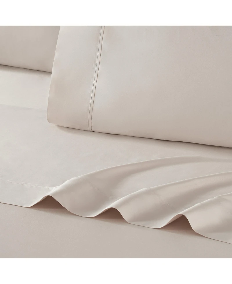 Rayon from Bamboo King Sheet Set, Ultra Silky Luxury Sheets, 1 Flat Sheet, 1 Fitted Sheet, 2 Pillowcases, Temperature Regulating, Breathable, Sustaina