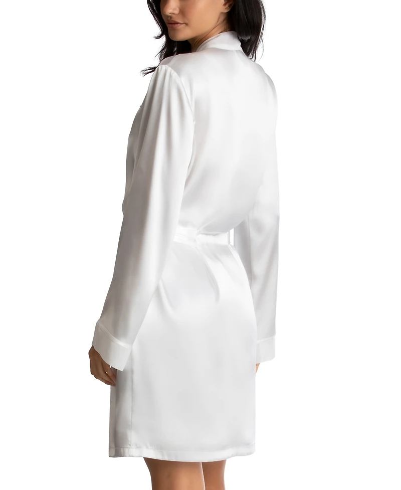 Linea Donatella Sonya Embellished Satin Bridal Wrap Robe