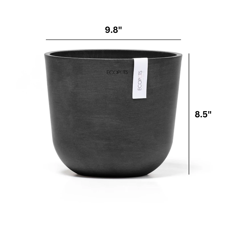 Ecopots Oslo Durable Indoor and Outdoor Planter, 10in