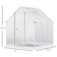 Outsunny 6' x 6' Outdoor Walk-in house Kit, Polycarbonate,
