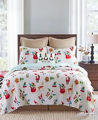 Levtex Gnome for the Holidays Quilt, Full/Queen