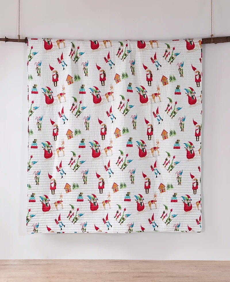 Levtex Gnome for the Holidays Quilt, Full/Queen