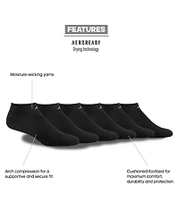 adidas Men's Cushioned Athletic 6-Pack No Show Socks