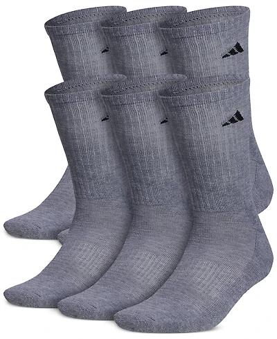 adidas Men's Cushioned Athletic 6-Pack Crew Socks