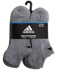 adidas Men's Cushioned Athletic 6-Pack No Show Socks
