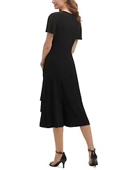 kensie Flutter-Sleeve Midi Dress