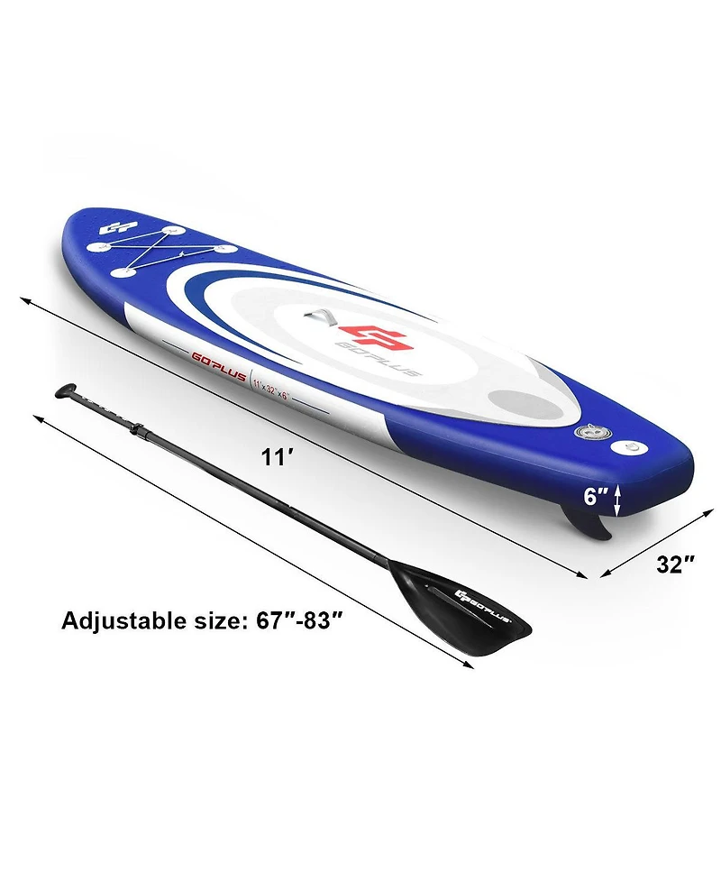 Costway 11' Inflatable Stand up Paddle Board Surfboard Sup