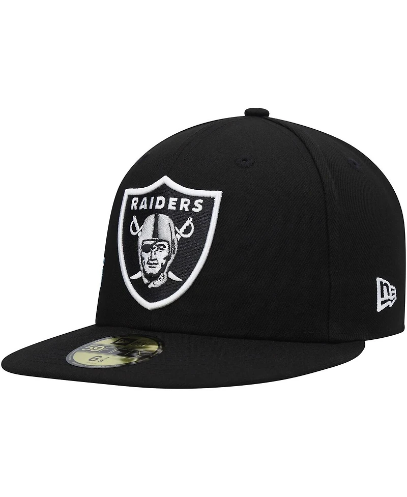 Men's New Era Black Las Vegas Raiders Stateview 59FIFTY Fitted Hat