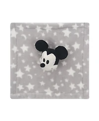 Lambs & Ivy Disney Baby Mickey Mouse Gray Stars Security Blanket/Lovey