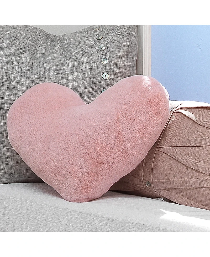 Lambs & Ivy Signature Heart to Heart Soft Pink Decorative Pillow