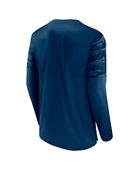 Men's Fanatics Navy, Orange Chicago Bears Square Off Long Sleeve T-shirt