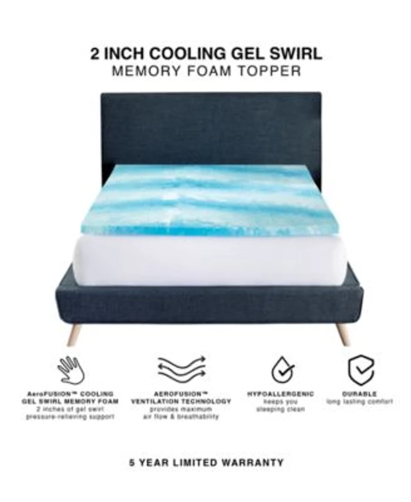 Prosleep Cooling Gel Swirl Memory Foam Mattress Toppers
