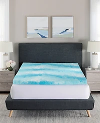 Closeout! ProSleep Cooling Gel Swirl 3" Memory Foam Mattress Topper