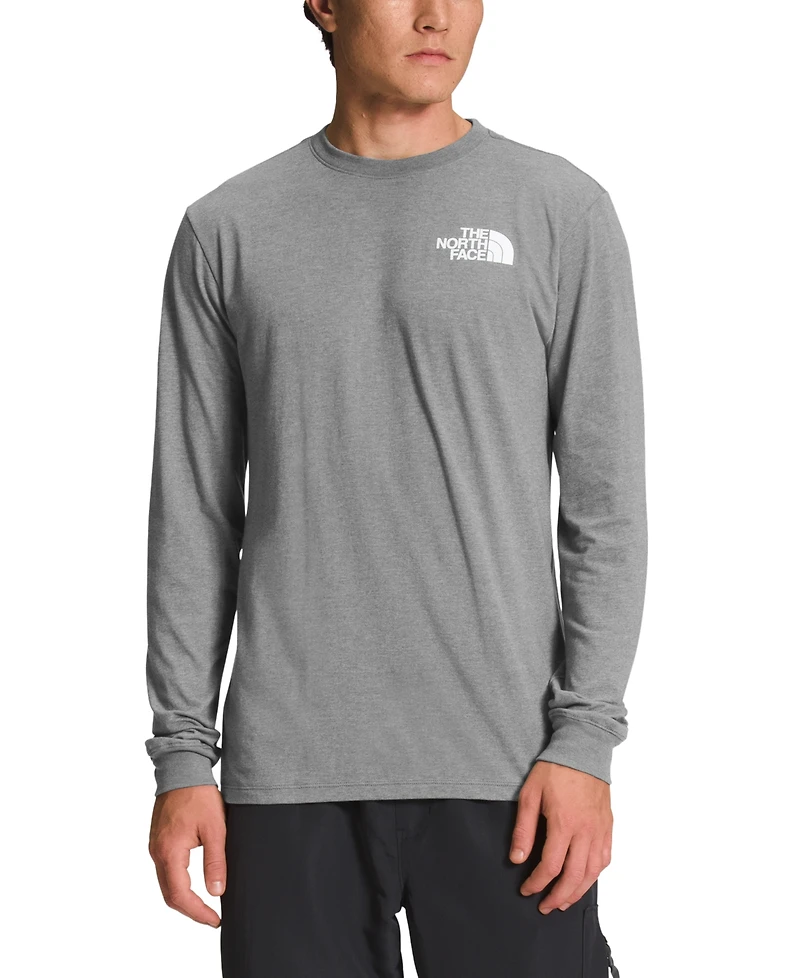 The North Face Men's Box Nse Standard-Fit Logo Graphic Long-Sleeve T-Shirt