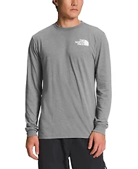 The North Face Men's Box Nse Standard-Fit Logo Graphic Long-Sleeve T-Shirt