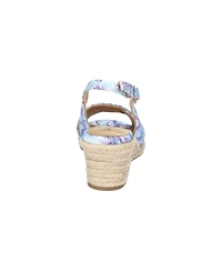 Easy Street Women's Devlin Espadrille Wedge Sandals - Blue, Purple