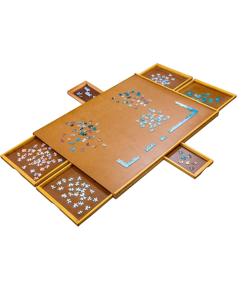 Jumbl 1500 Piece Puzzle Board, 27”x35” Wooden Jigsaw Puzzle Table